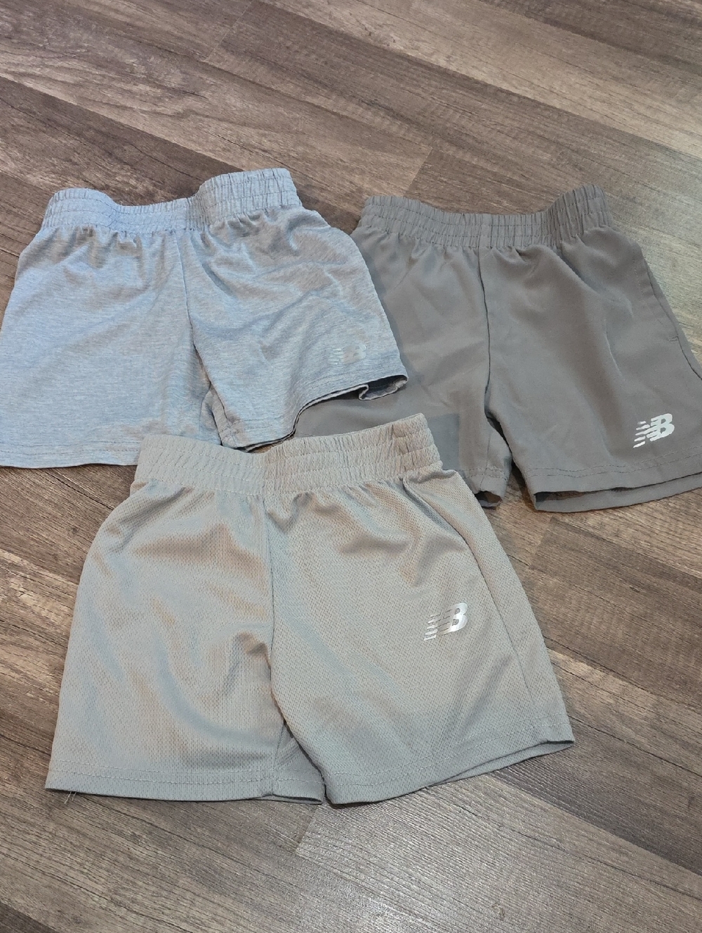 New Balance Kids Gray Active Shorts Trio